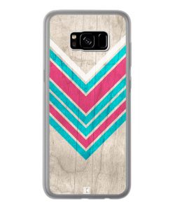 Coque Galaxy S8 Plus – Chevron on white wood