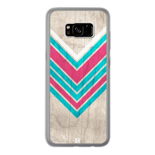 Coque Galaxy S8 Plus – Chevron on white wood