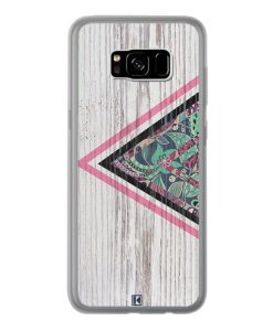 Coque Galaxy S8 Plus – Triangle on white wood