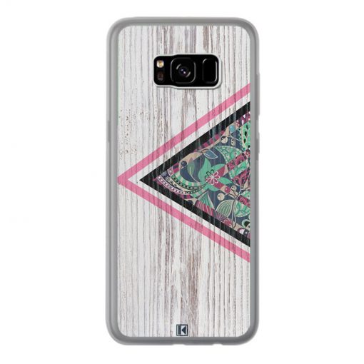 Coque Galaxy S8 Plus – Triangle on white wood