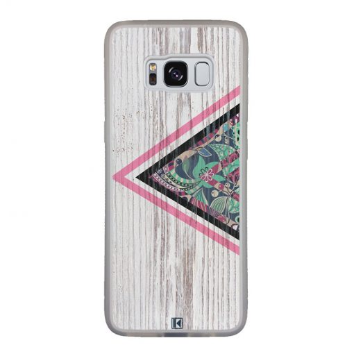 Coque Galaxy S8 – Triangle on white wood