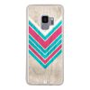 Coque Galaxy S9 – Chevron on white wood