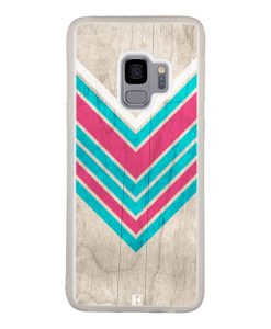 Coque Galaxy S9 – Chevron on white wood