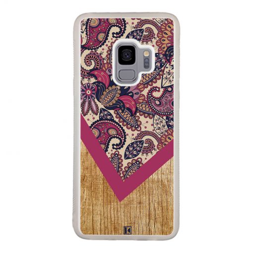 Coque Galaxy S9 – Graphic wood rouge