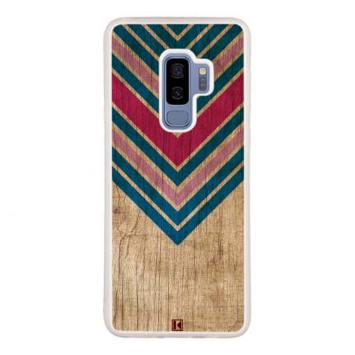 Coque Galaxy S9 Plus – Chevron on wood