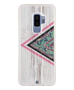 Coque Galaxy S9 Plus – Triangle on white wood