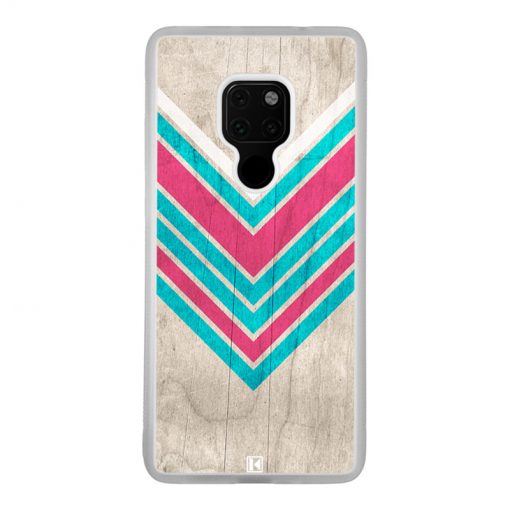 Coque Huawei Mate 20 – Chevron on white wood