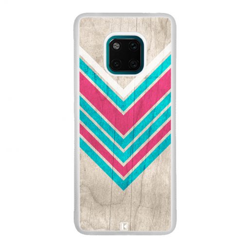 Coque Huawei Mate 20 Pro – Chevron on white wood
