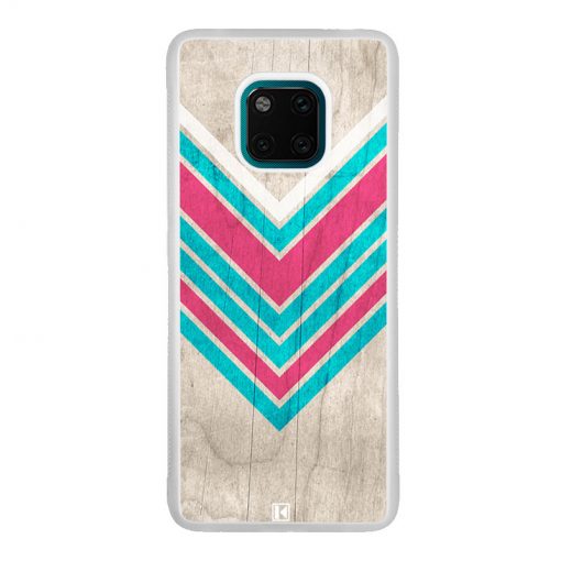 Coque Huawei Mate 20 Pro – Chevron on white wood