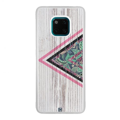 Coque Huawei Mate 20 Pro – Triangle on white wood