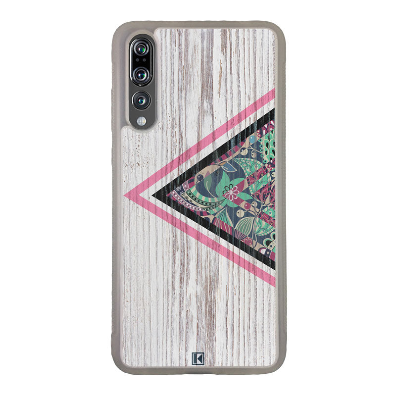 theklips-coque-huawei-p20-pro-triangle-on-white-wood Coque Huawei P20 Pro – Triangle on white wood