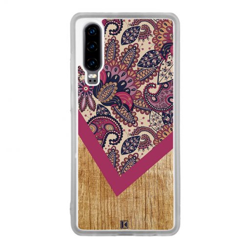 Coque Huawei P30 – Graphic wood rouge