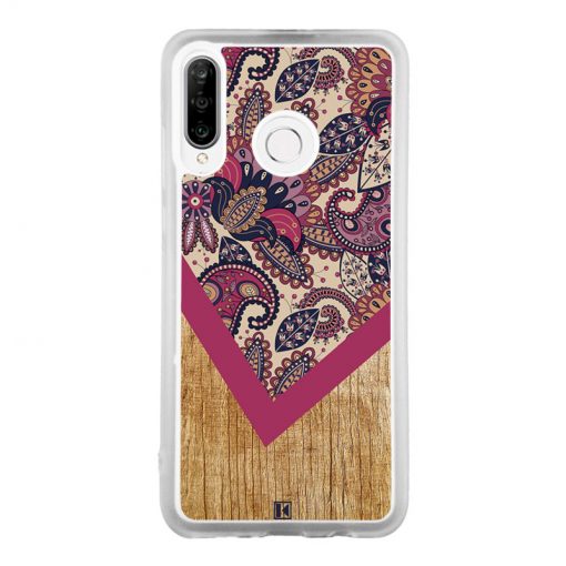 Coque Huawei P30 Lite – Graphic wood rouge