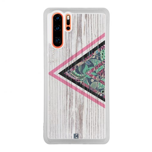 Coque Huawei P30 Pro – Triangle on white wood