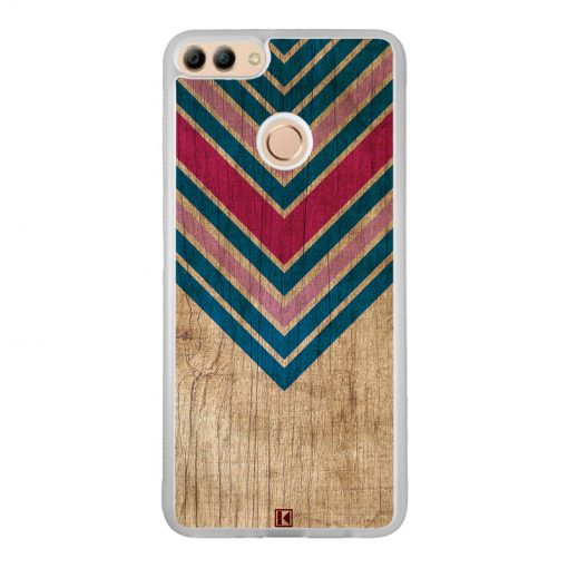 Coque Huawei Y9 2018 – Chevron on wood