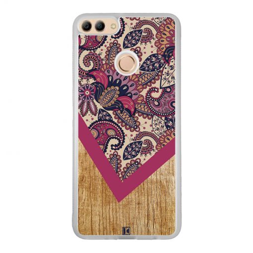 Coque Huawei Y9 2018 – Graphic wood rouge