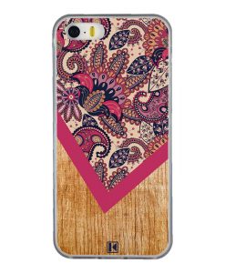 Coque iPhone 5/5s/SE – Graphic wood rouge