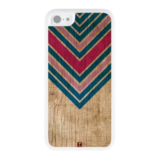 Coque iPhone 5c – Chevron on wood