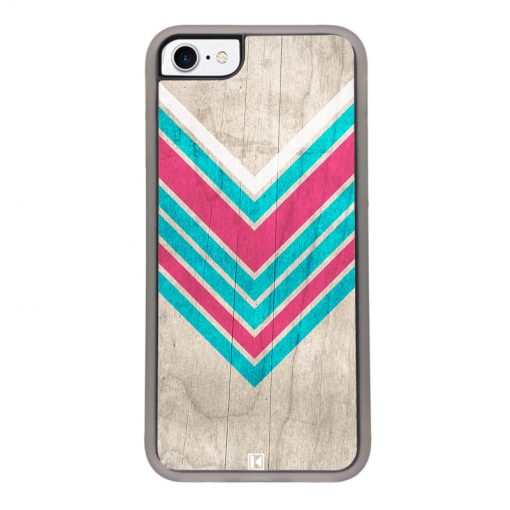 Coque iPhone 7 / 8 – Chevron on white wood