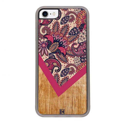Coque iPhone 7 / 8 – Graphic wood rouge