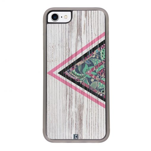 Coque iPhone 7 / 8 – Triangle on white wood