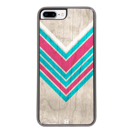 Coque iPhone 7 Plus / 8 Plus – Chevron on white wood