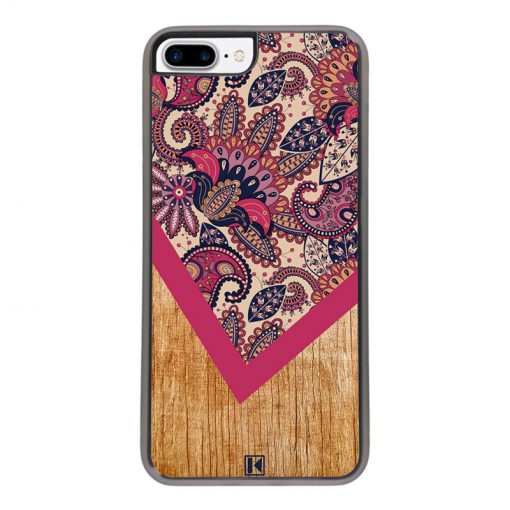 Coque iPhone 7 Plus / 8 Plus – Graphic wood rouge