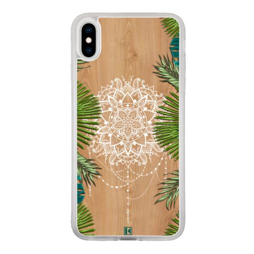 Coque iPhone X / Xs – Tropical wood mandala