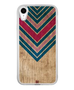 Coque iPhone Xr – Chevron on wood
