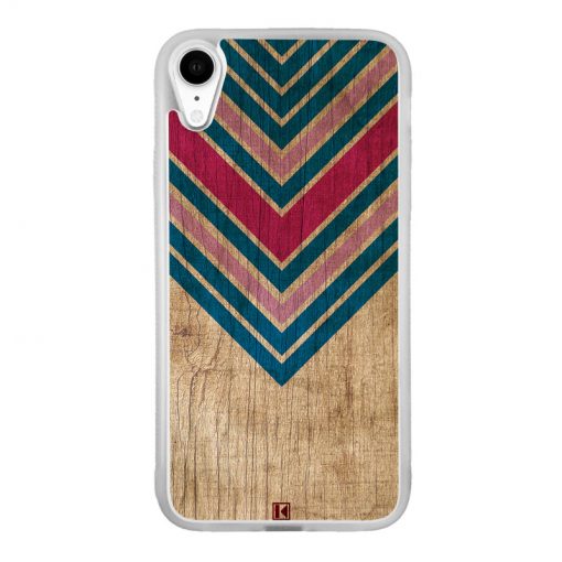 Coque iPhone Xr – Chevron on wood