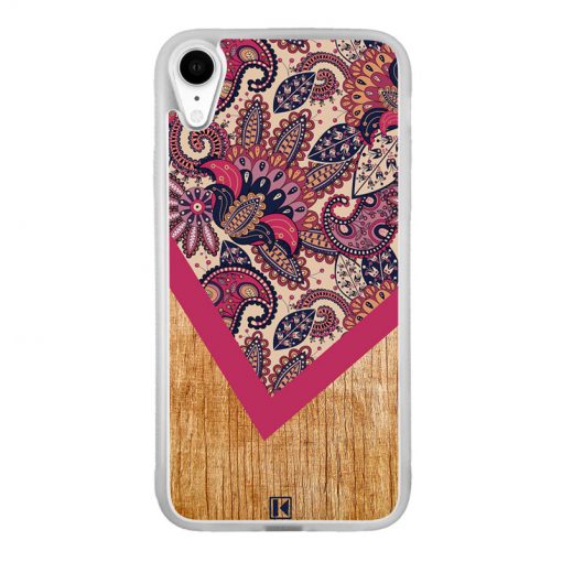 Coque iPhone Xr – Graphic wood rouge
