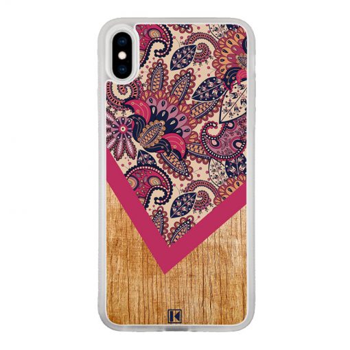 Coque iPhone Xs Max – Graphic wood rouge