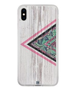 Coque iPhone Xs Max – Triangle on white wood