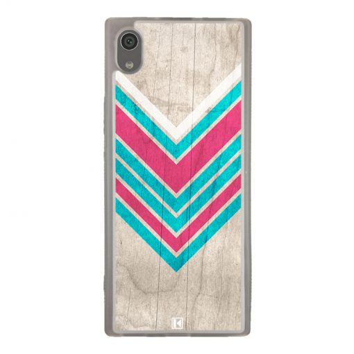 Coque Xperia XA1 – Chevron on white wood