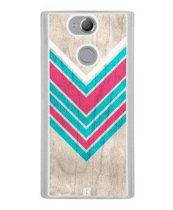 Coque Xperia XA2 – Chevron on white wood