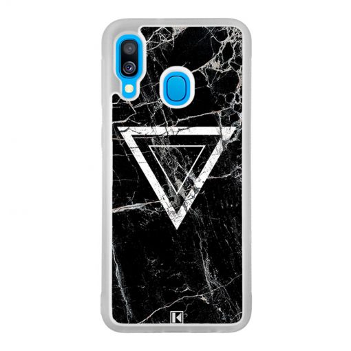 Coque Galaxy A40 – Black marble