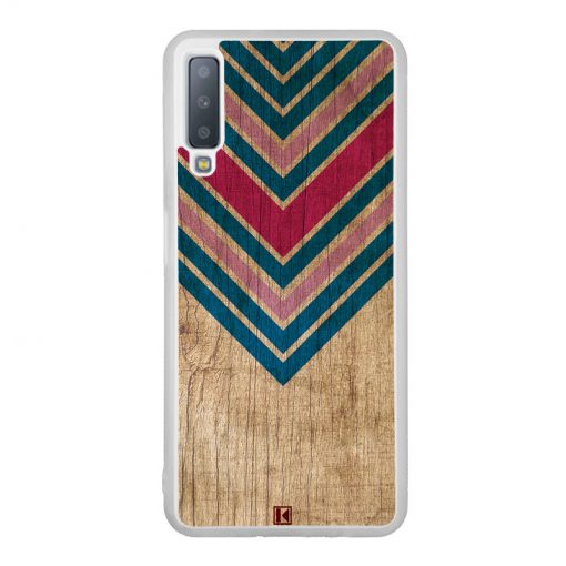 Coque Galaxy A7 2018 – Chevron on wood