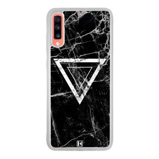 Coque Galaxy A70 – Black marble