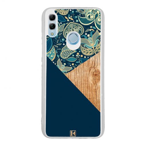 Coque Honor 10 Lite – Graphic wood bleu