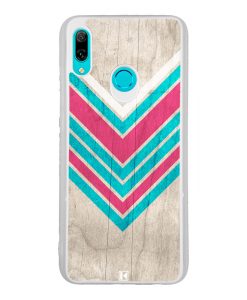 Coque Huawei P Smart 2019 – Chevron on white wood