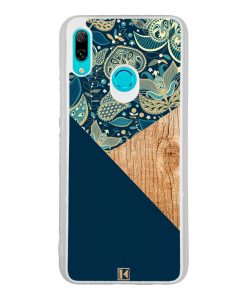 Coque Huawei P Smart 2019 – Graphic wood bleu