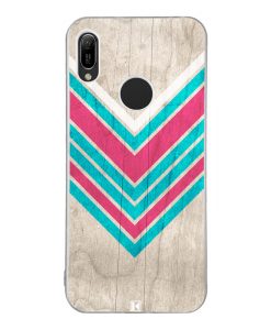 Coque Huawei Y6 2019 – Chevron on white wood