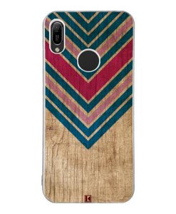 Coque Huawei Y6 2019 – Chevron on wood