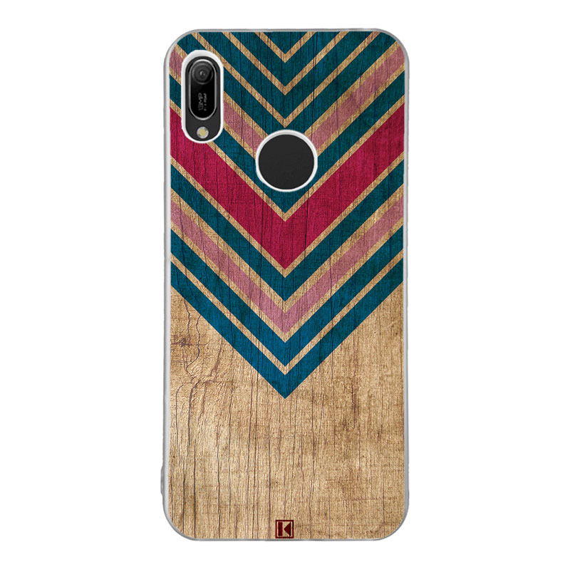 theklips-coque-huawei-y6-2019-chevron-on-wood Coque Huawei Y6 2019 – Chevron on wood
