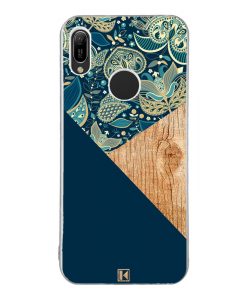 Coque Huawei Y6 2019 – Graphic wood bleu