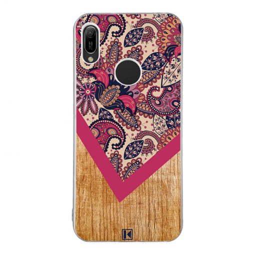 Coque Huawei Y6 2019 – Graphic wood rouge