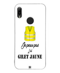 Coque Huawei Y6 2019 – Je peux pas j'ai Gilet jaune