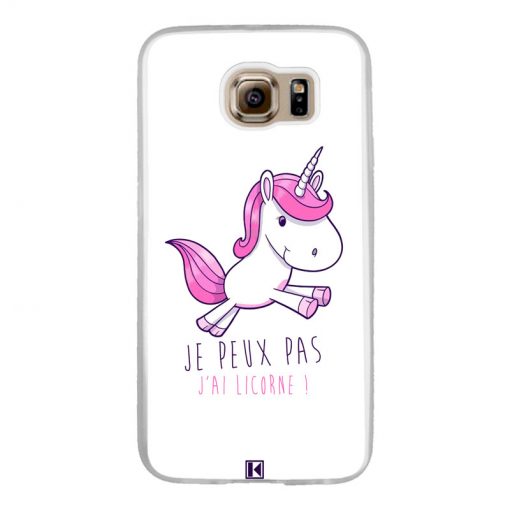 Coque Galaxy S6 – Je peux pas j'ai Licorne