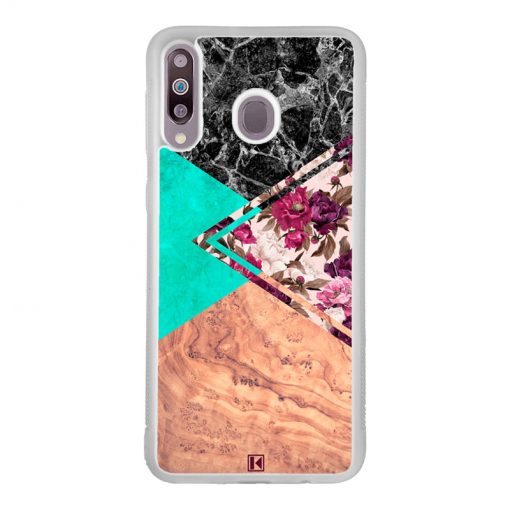 Coque Galaxy M30 – Floral marble