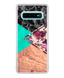 Coque Galaxy S10 Plus – Floral marble